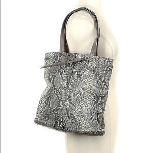 Banana Republic — Snake Print Leather Tote